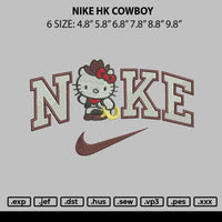 Nike Hk Cowboy Embroidery File 6 sizes