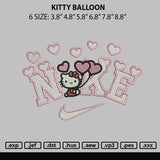 Kitty Balloon Embroidery File 6 sizes