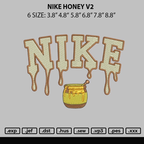 Nike Honey V2 Embroidery File 6 sizes