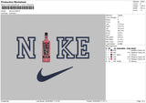 Nike Pink Bottle Embroidery File 6 sizes