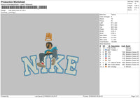 Nike Jcole Crown V2 Embroidery File 6 sizes