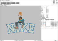 Nike Jcole Crown V2 Embroidery File 6 sizes