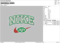 Nike Jets Embroidery File 6 sizes