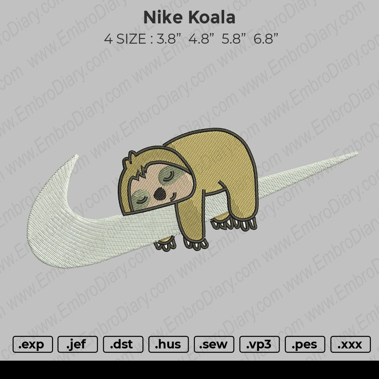 Nike Koala Embroidery embrostudio
