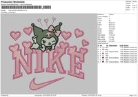 Nike Kurocat Valentine Embroidery File 6 sizes