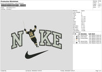 Nike Player 66 Embroidery File 6 sizes