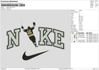 Nike Player 66 Embroidery File 6 sizes