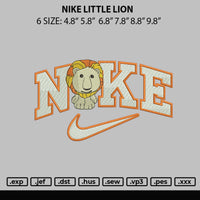 Nke Little Lion Embroidery File 6 sizes