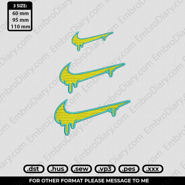 Nike melt Swoosh Embroidery