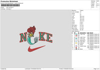 Nike Mermaid Embroidery File 6 sizes