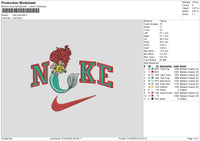 Nike Mermaid Embroidery File 6 sizes