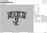 Nike Mickey V004 Embroidery File 6 sizes