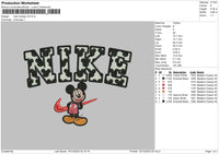 Nike Mickey V004 Embroidery File 6 sizes