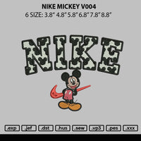 Nike Mickey V004 Embroidery File 6 sizes