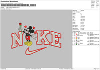 Nike Mickeylove Embroidery File 6 sizes