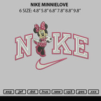 Nike Minnielove Embroidery File 6 sizes