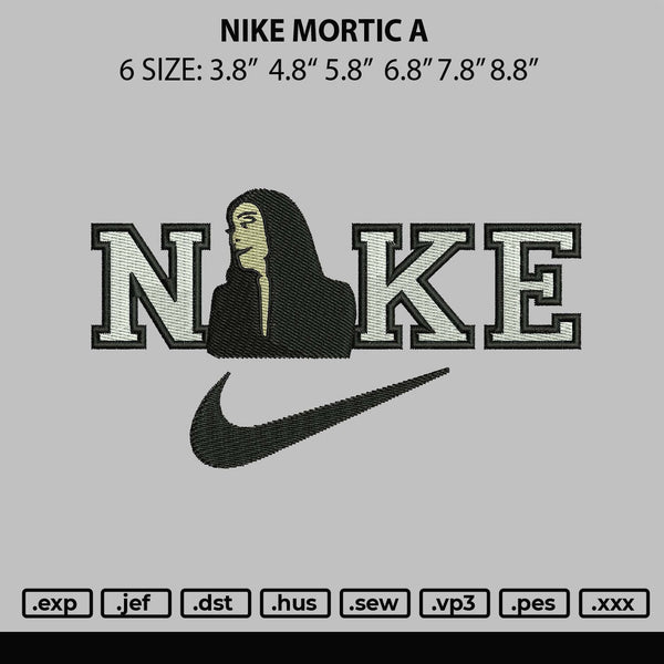 Nike Mortic A Embroidery File 6 sizes