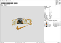 Nike Orange Car 02 Embroidery File 6 sizes