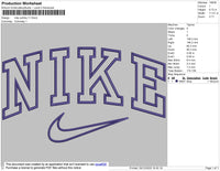 Nike outline 7 Embroidery