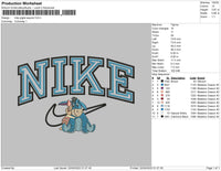 Nike Piglet Eeyore Embroidery File 4 size