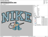 Nike Piglet Eeyore Embroidery File 4 size