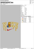 Nike Honey Bear Embroidery File 6 sizes
