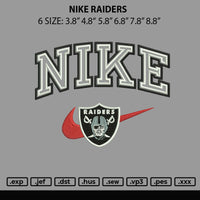 Nike Raiders Embroidery File 6 sizes