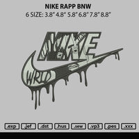 Nike Rapp Bnw Embroidery File 6 sizes