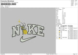 Nike ray Embroidery File 6 sizes