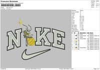 Nike ray Embroidery File 6 sizes