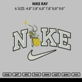 Nike ray Embroidery File 6 sizes