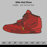 Nike Red Shoe Embroidery