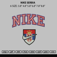 Nike Serbia Embroidery File 6 sizes