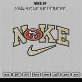 Nike Sf Embroidery File  sizes