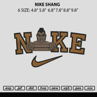 Nike Shang Embroidery File 6 sizes