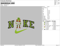 Nike Shrek Embroidery File 6 sizes