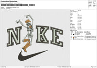 Nike Skeleton Dancing Embroidery