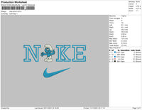 Nike Smurf Embroidery