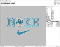 Nike Smurf Embroidery