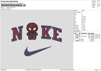 Nike Spider Chibi Embroidery File 6 sizes