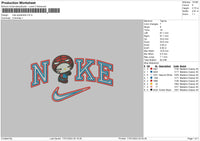 Nike Spiderkitty Embroidery File 6 sizes