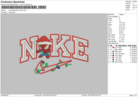 Nike Spider Xmas Embroidery File 6 sizes