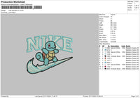 Nike Squirtle V2 Embroidery File 6 sizes