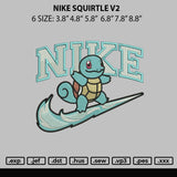 Nike Squirtle V2 Embroidery File 6 sizes