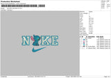 Nike Stitch Blue Filled V2 Embroidery File 6 Sizes