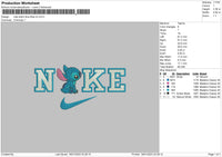 Nike Stitch Blue Filled V2 Embroidery File 6 Sizes