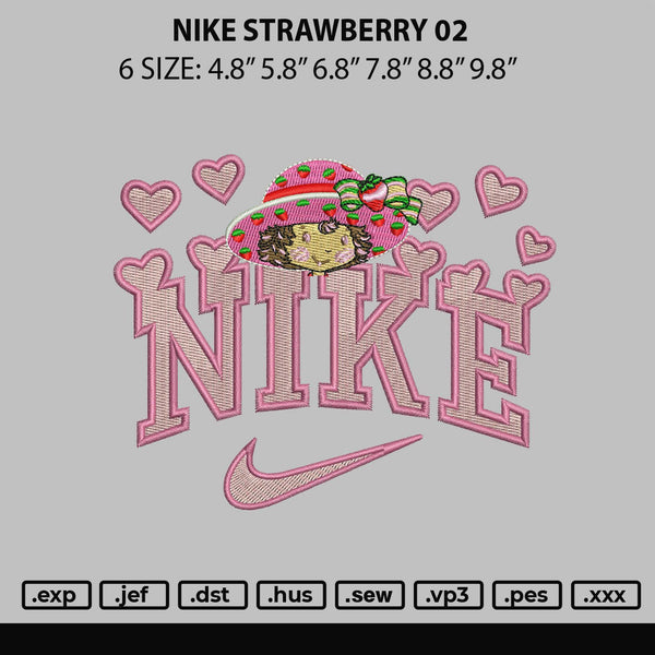 Nike Strawberry Embroidery File 6 sizes