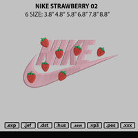 Nike Strawberry Embroidery File 6 sizes