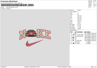 Nike Pink Car 02 Embroidery File 6 sizes