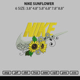 Nike Sunflower Embroidery File 6 sizes